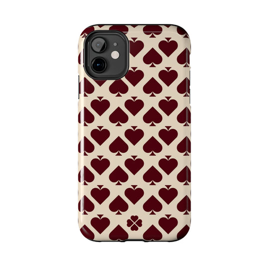 Maroon Spades Phone Case