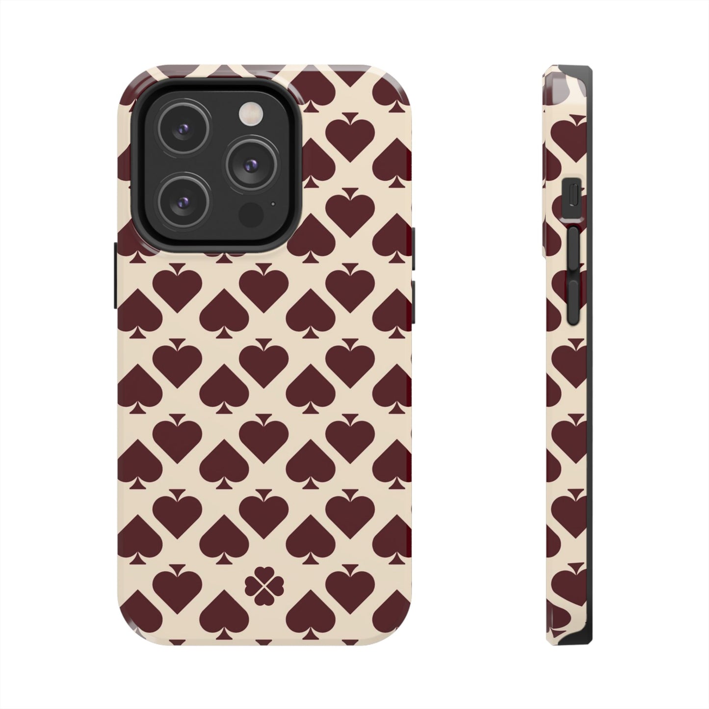Maroon Spades Phone Case
