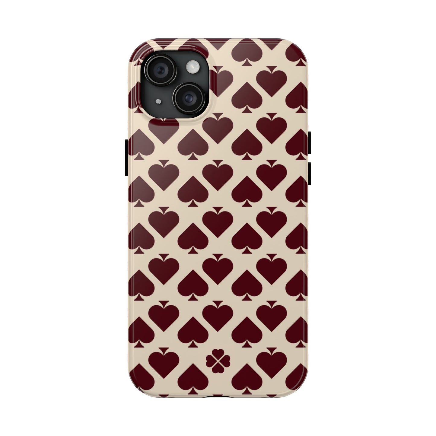 Maroon Spades Phone Case