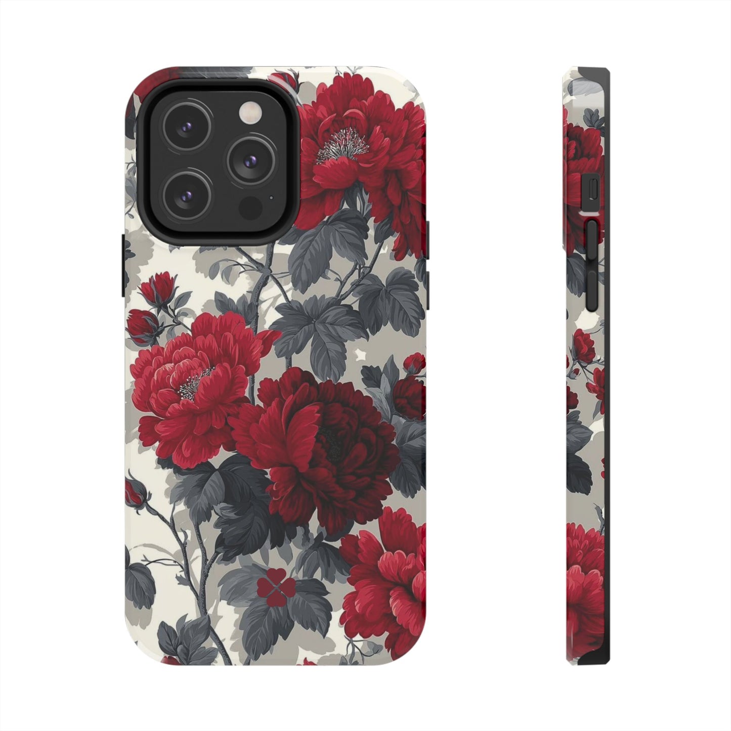 Dark Red Florals Phone Case