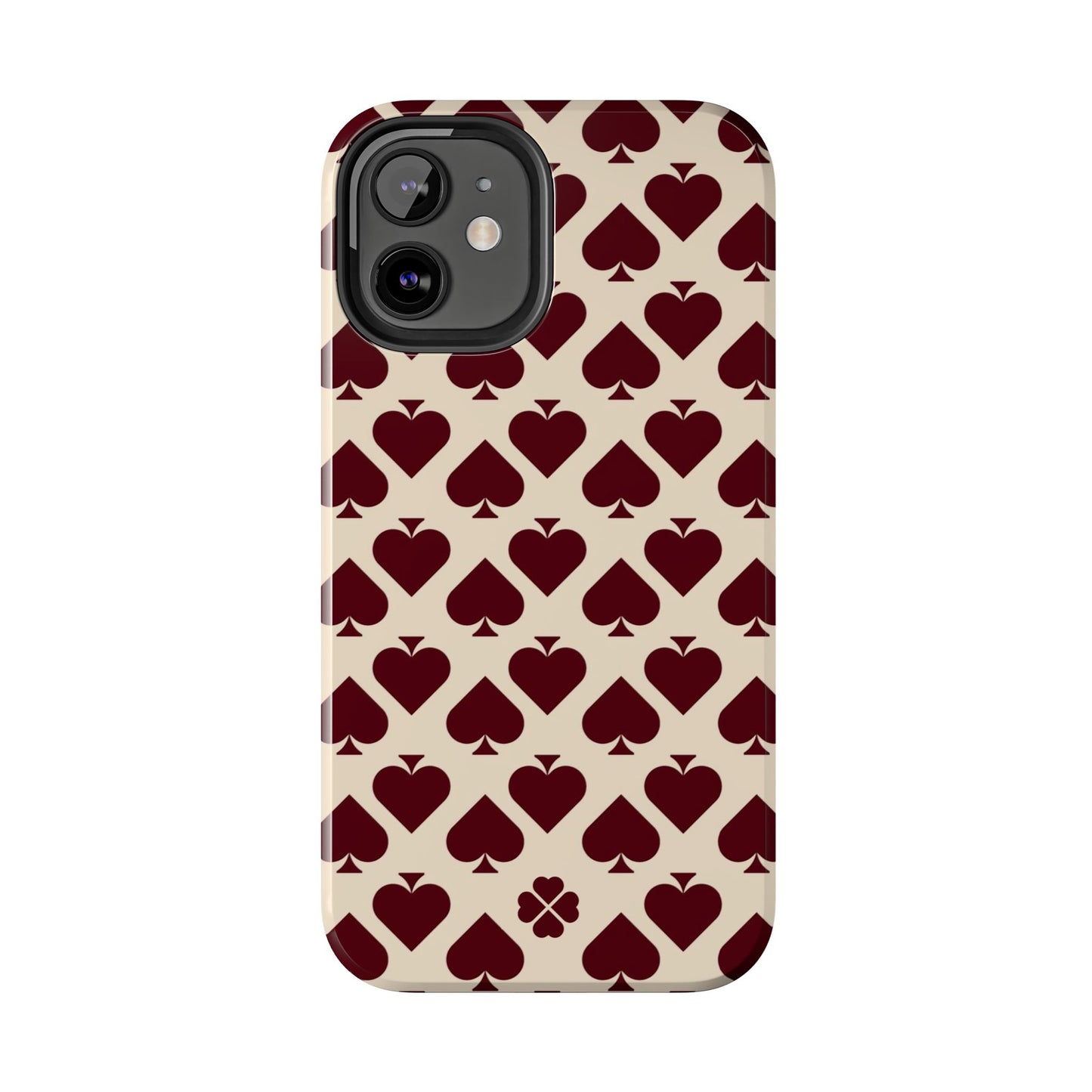 Maroon Spades Phone Case
