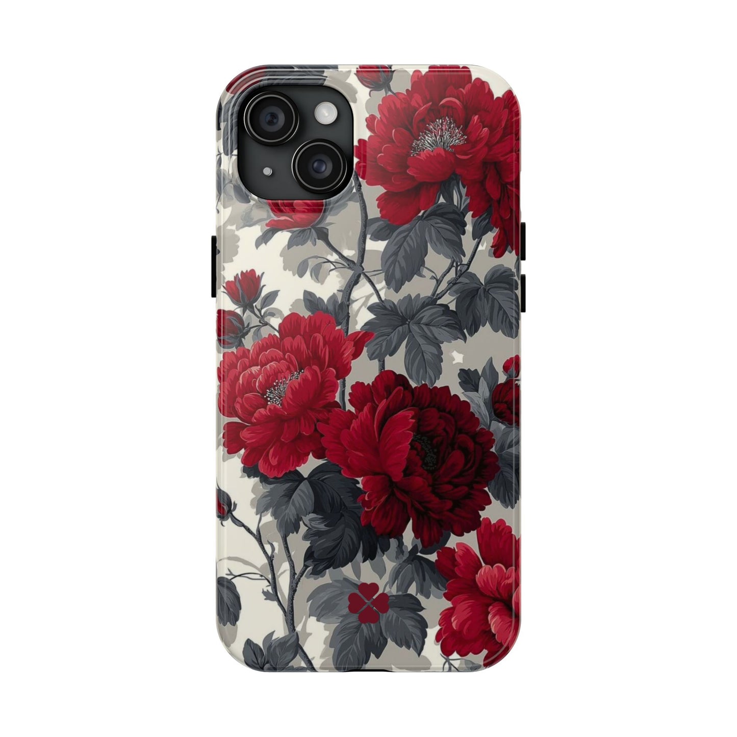 Dark Red Florals Phone Case