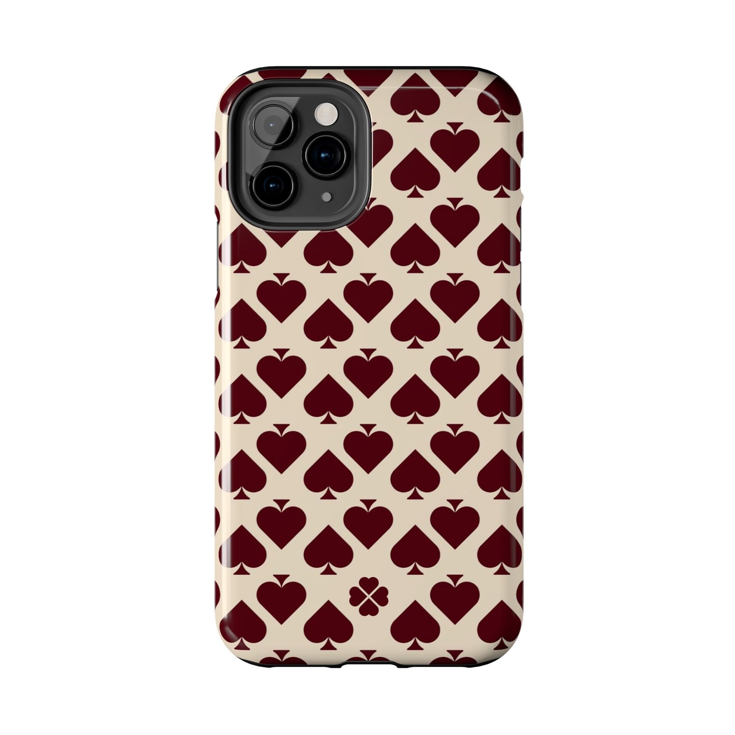 Maroon Spades Phone Case