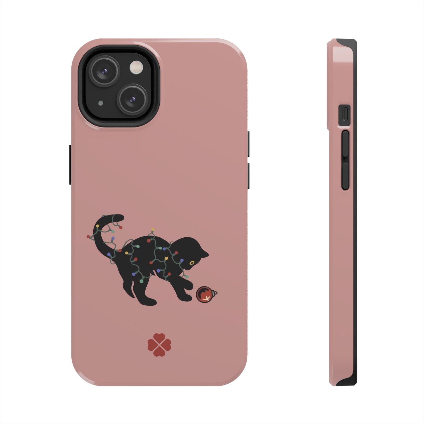 Kitty Christmas Lights Phone Case