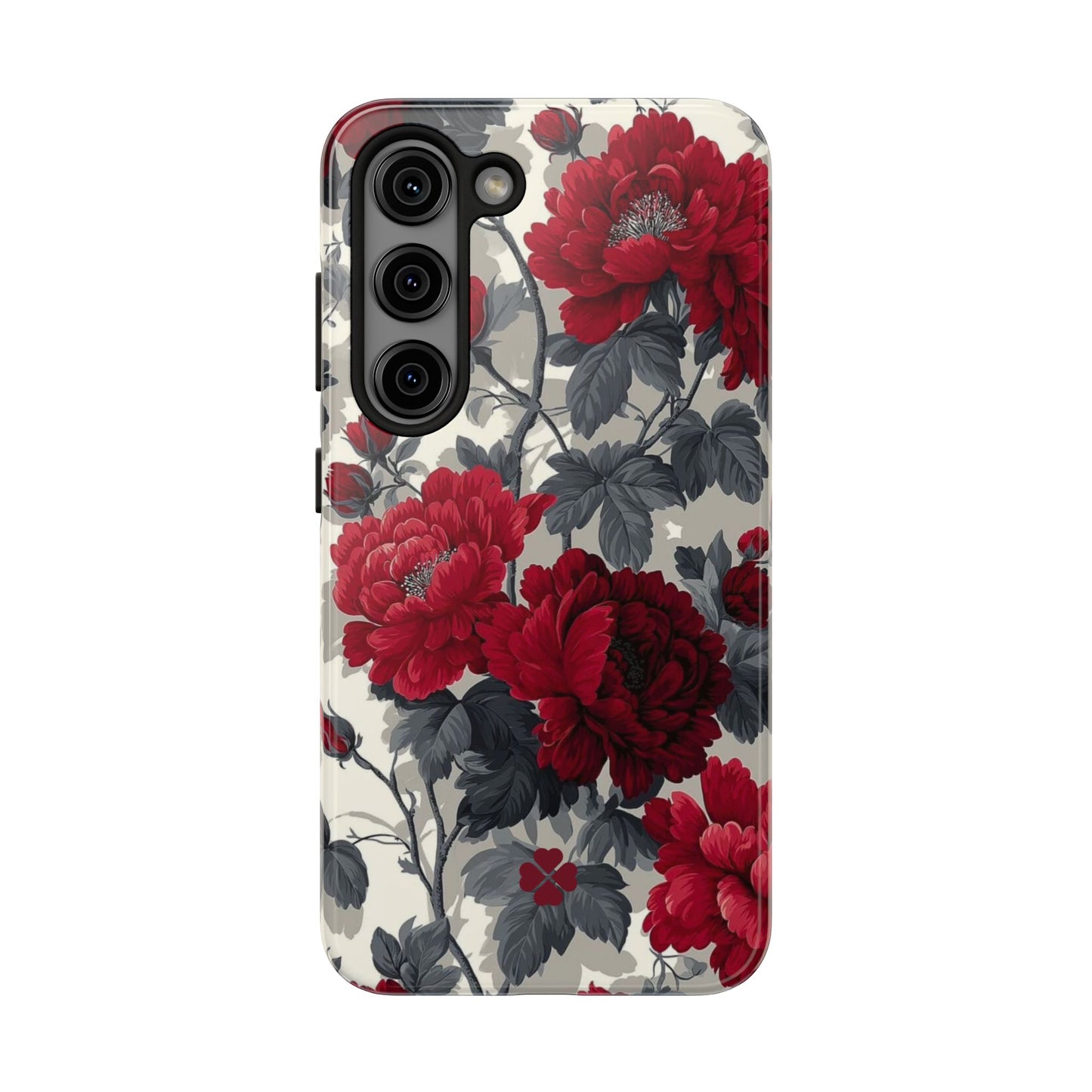Dark Red Florals Phone Case