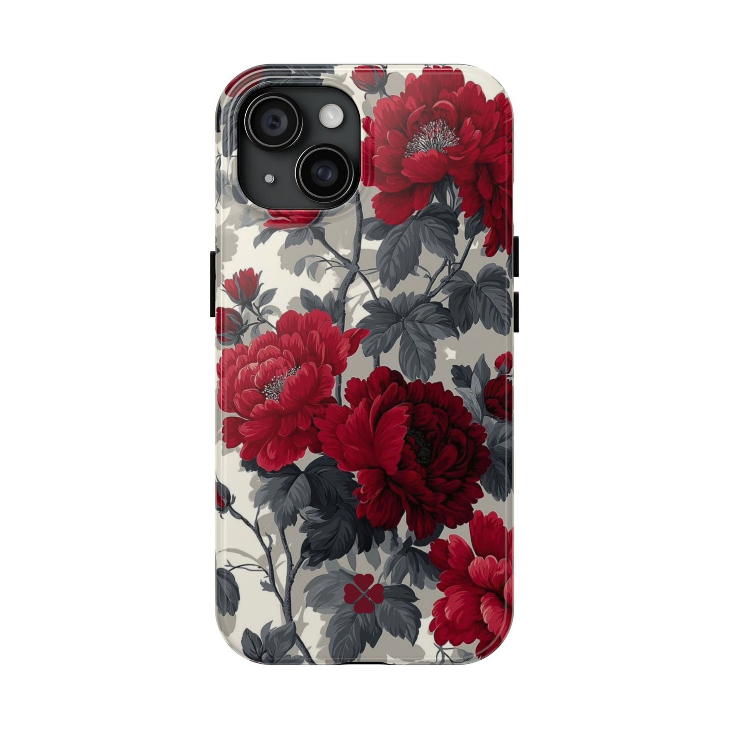 Dark Red Florals Phone Case
