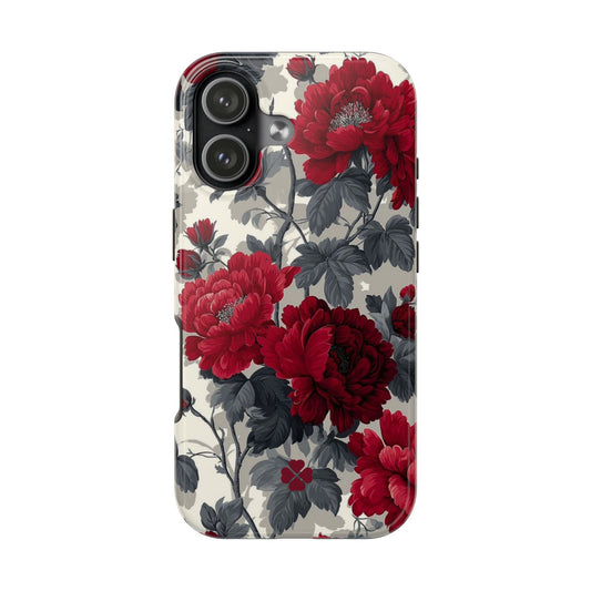Dark Red Florals Phone Case