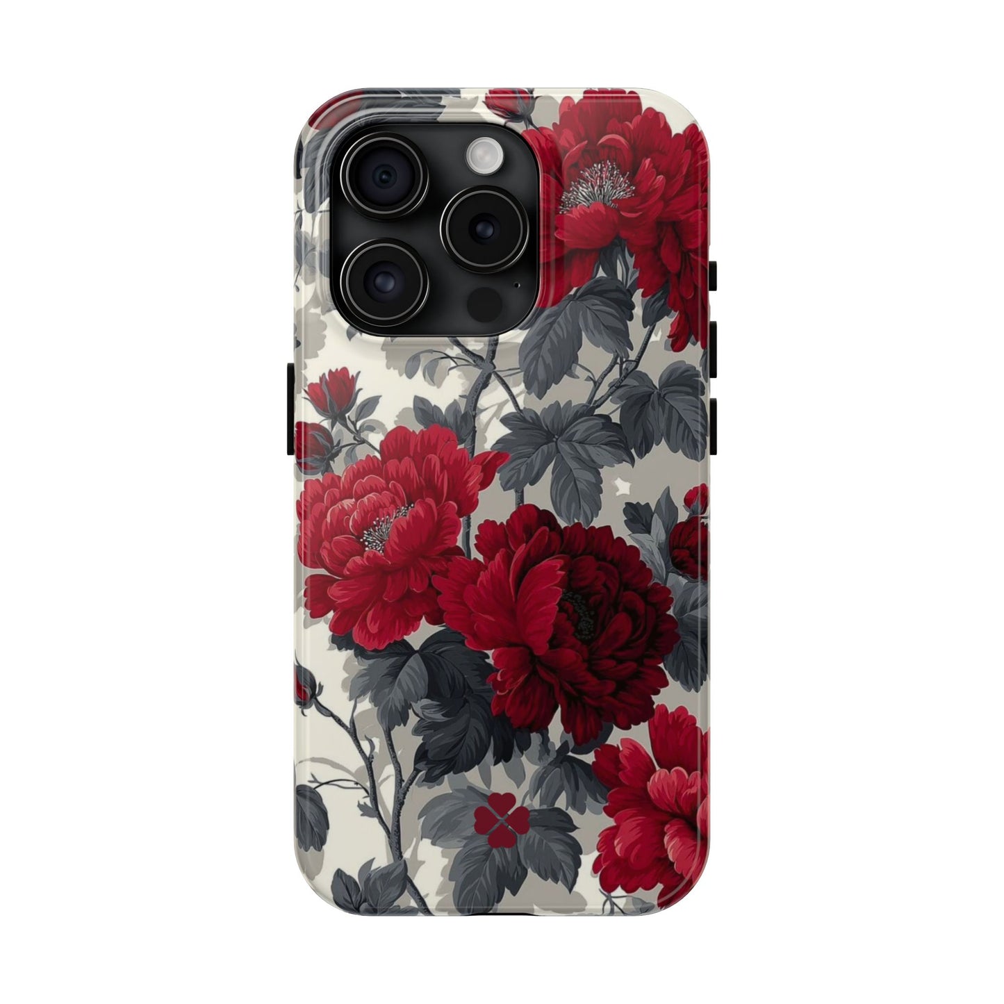 Dark Red Florals Phone Case