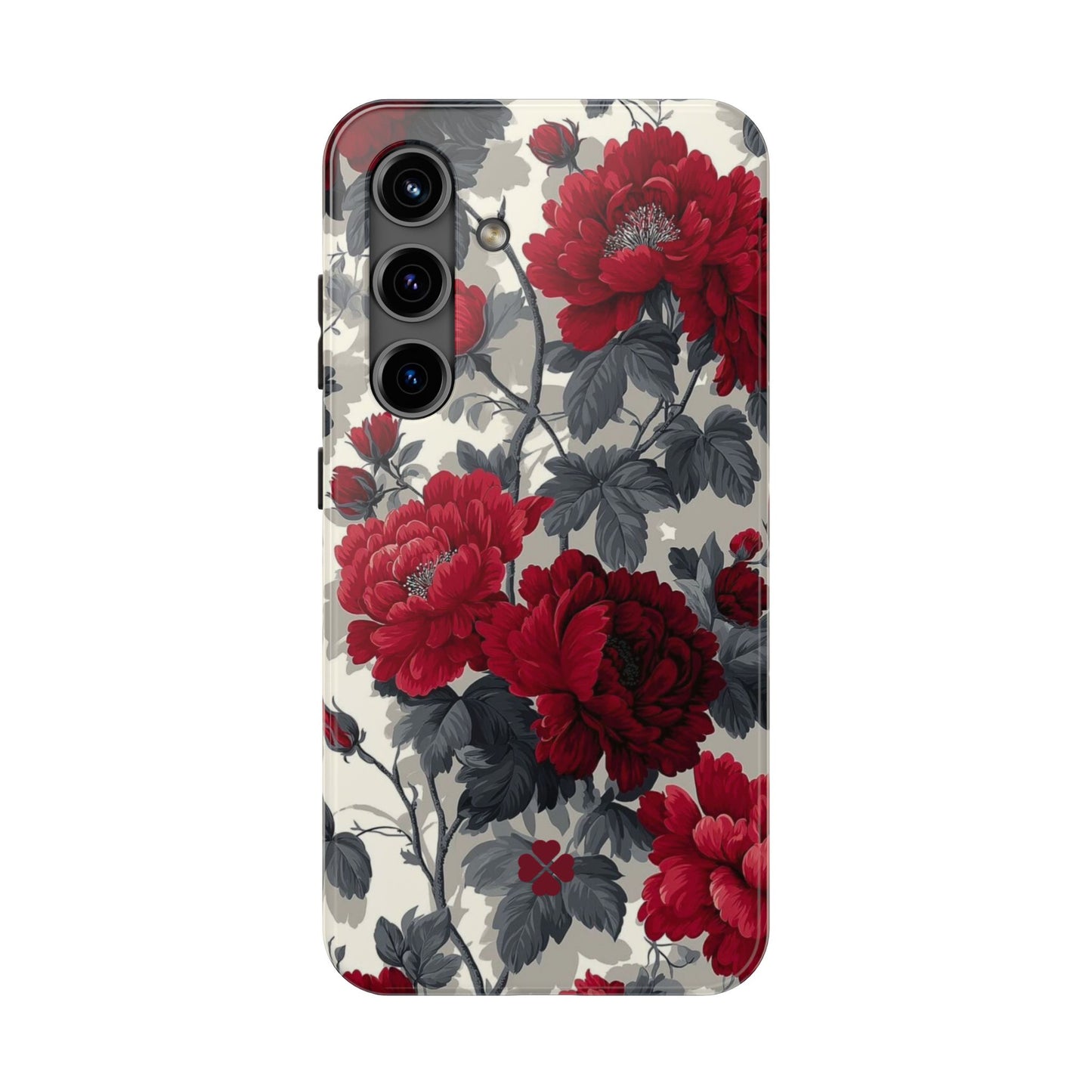 Dark Red Florals Phone Case