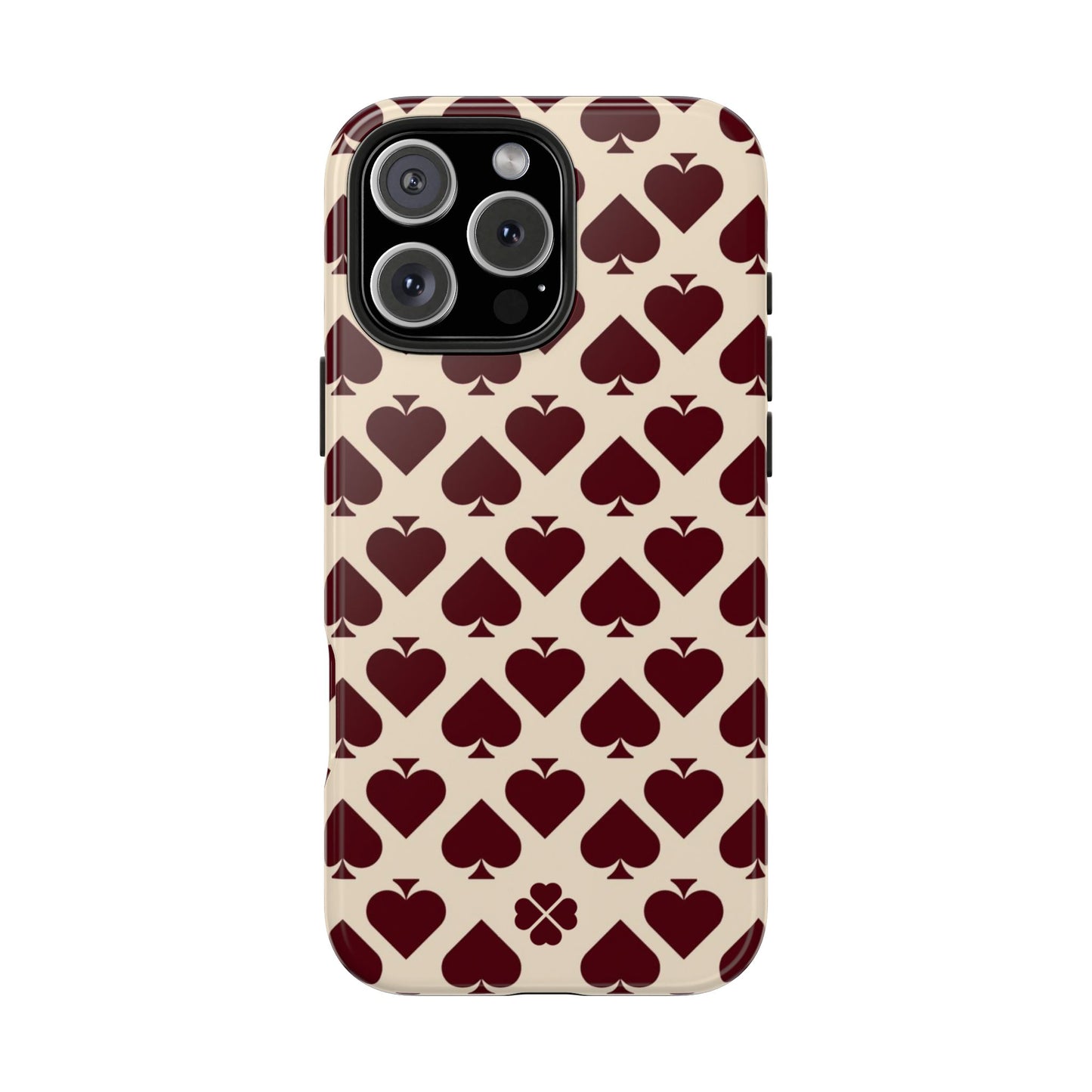 Maroon Spades Phone Case