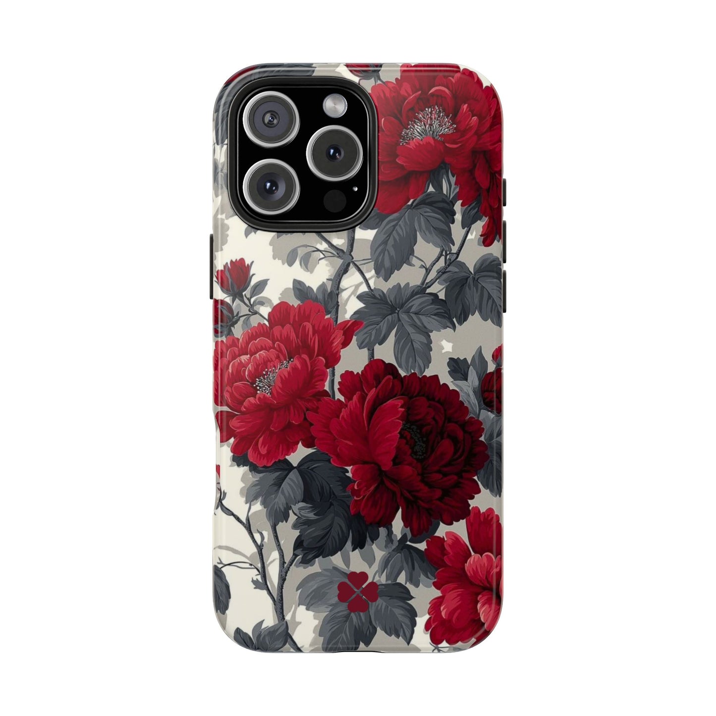 Dark Red Florals Phone Case