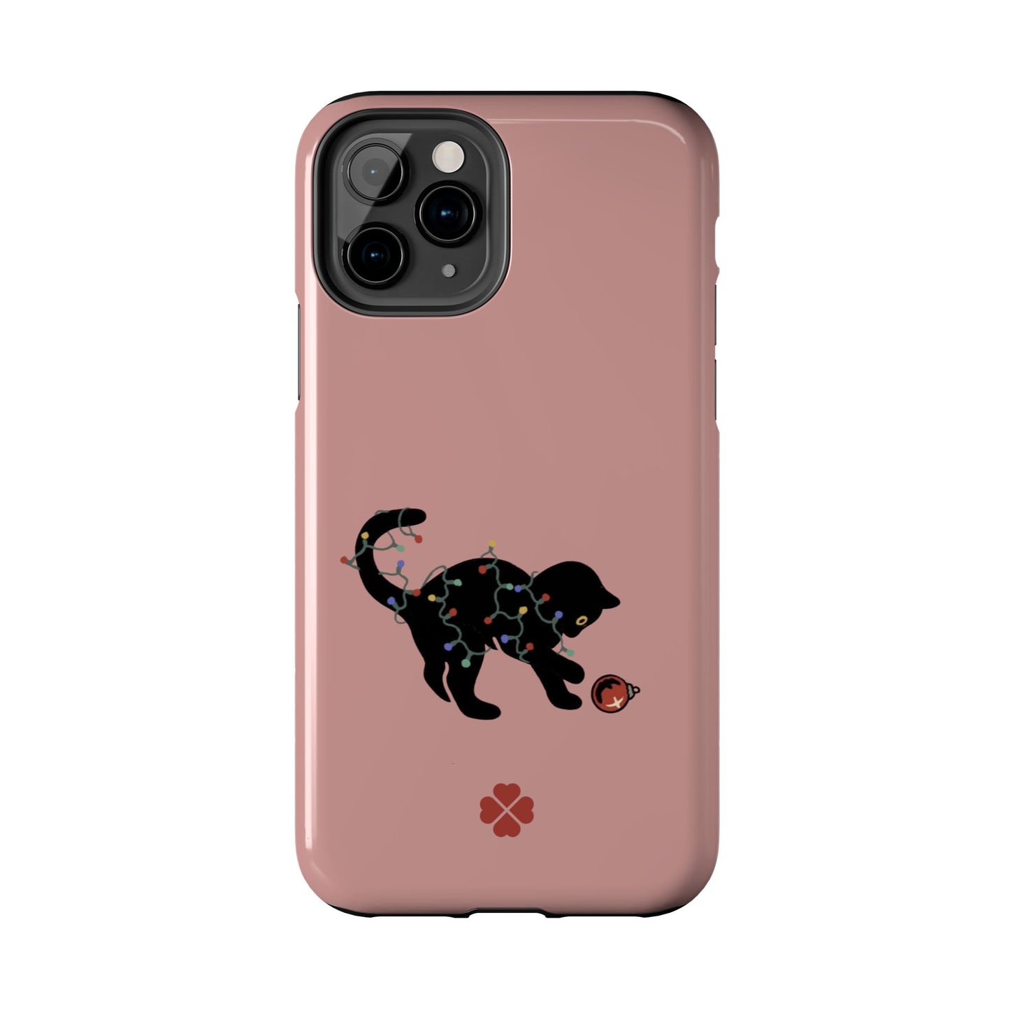 Kitty Christmas Lights Phone Case