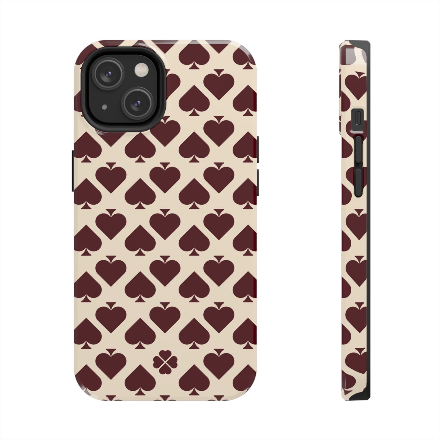 Maroon Spades Phone Case