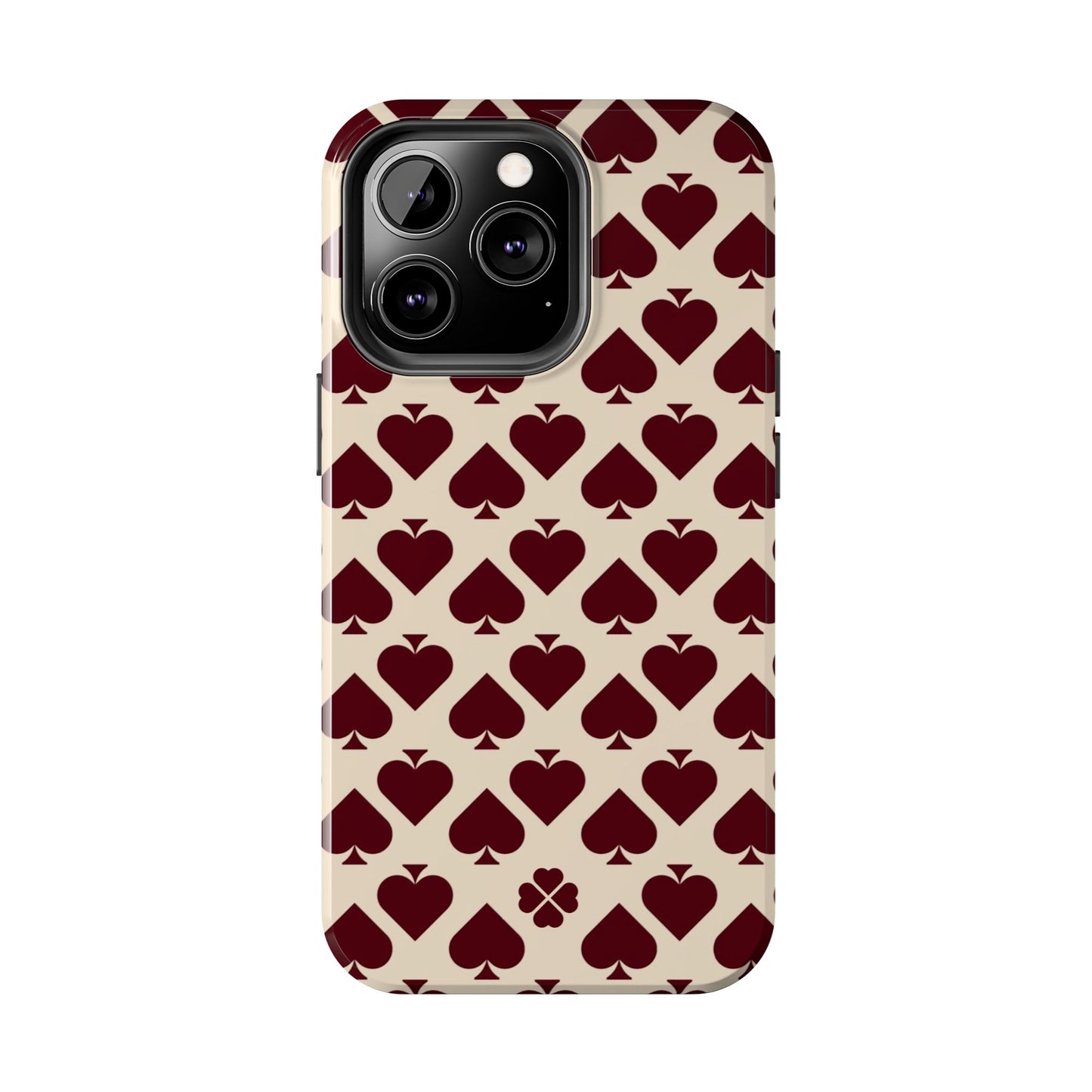 Maroon Spades Phone Case