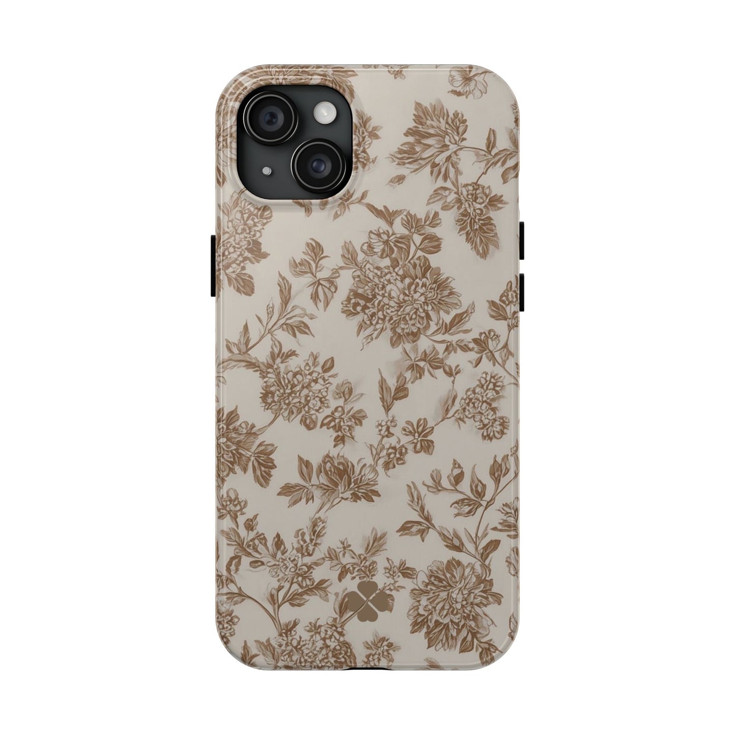 Beige Floral Phone Case