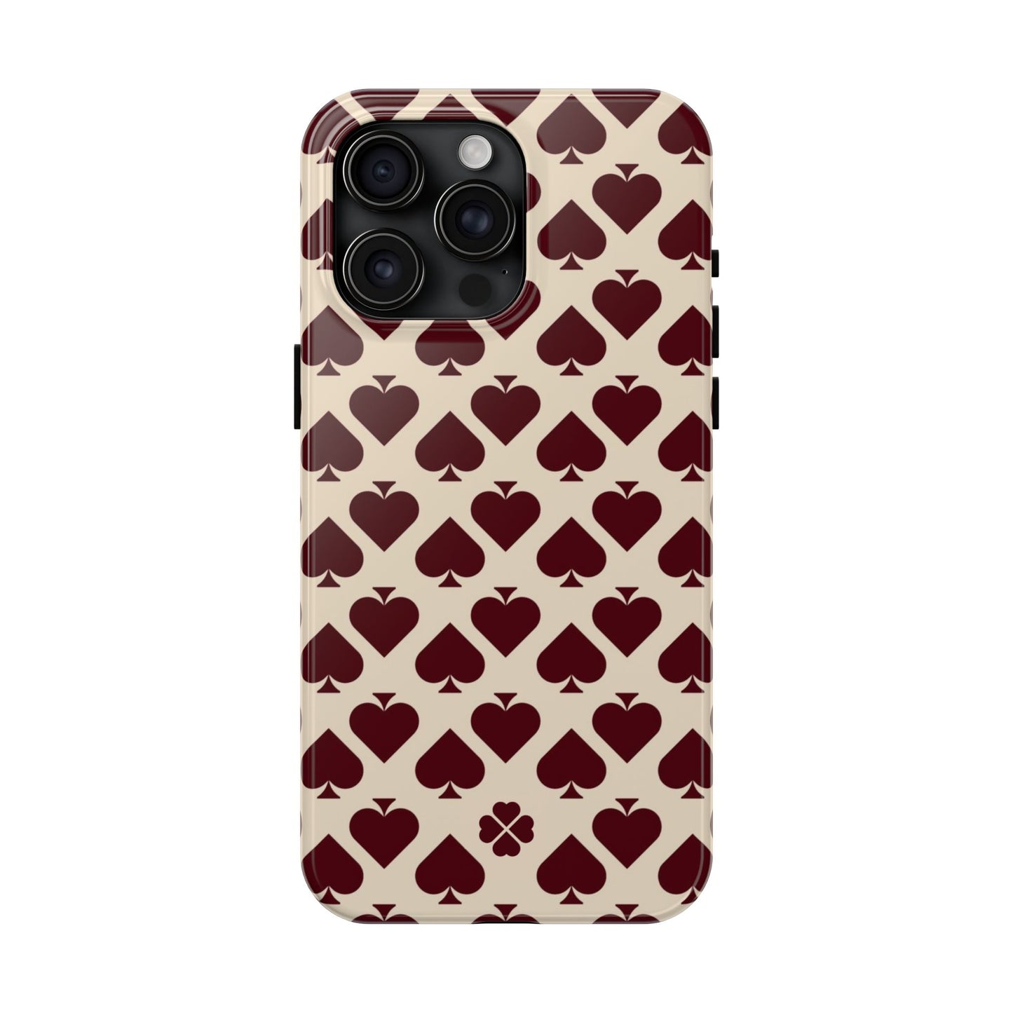 Maroon Spades Phone Case