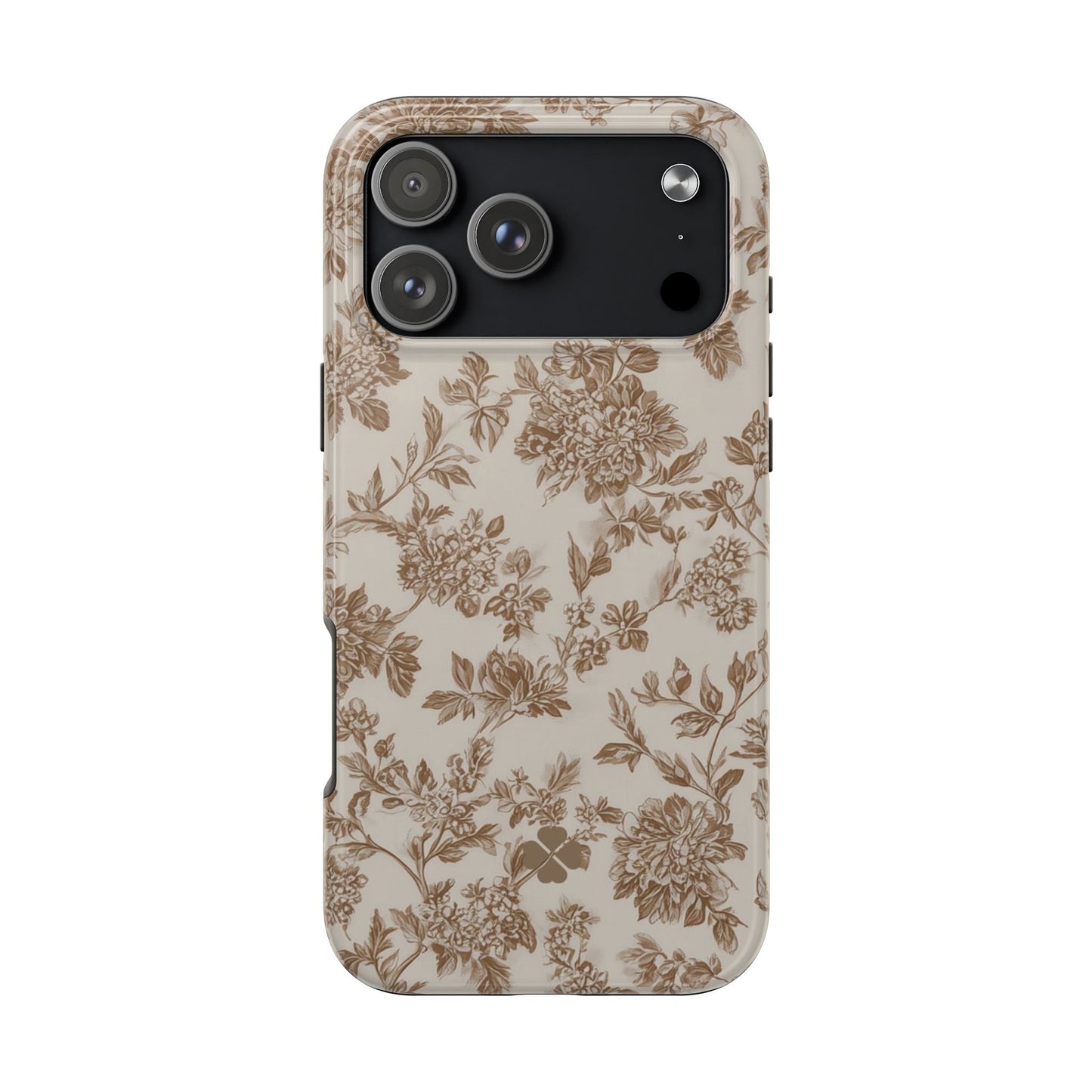 Beige Floral Phone Case