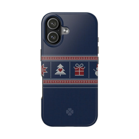 Blue Christmas Sweater Phone Case