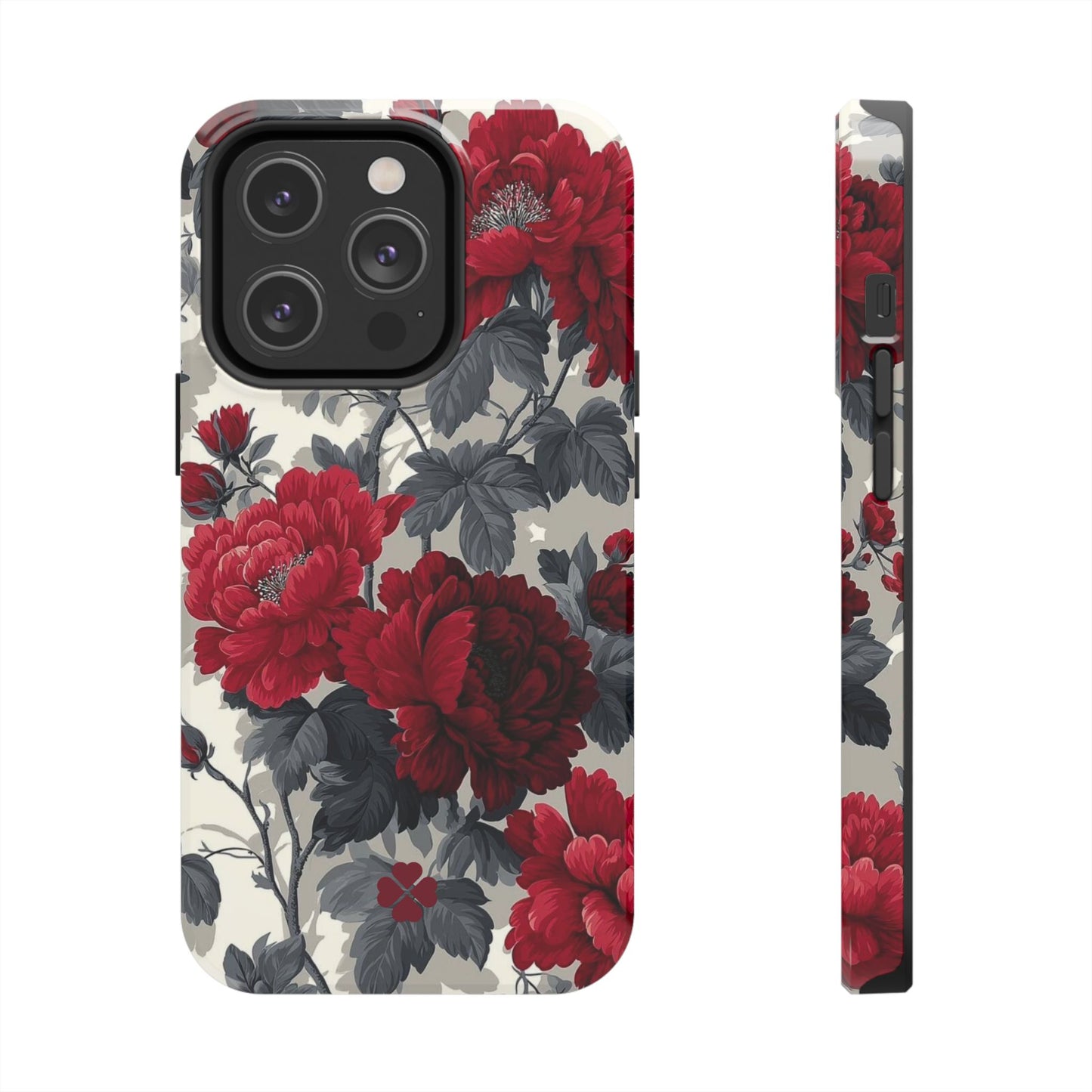 Dark Red Florals Phone Case
