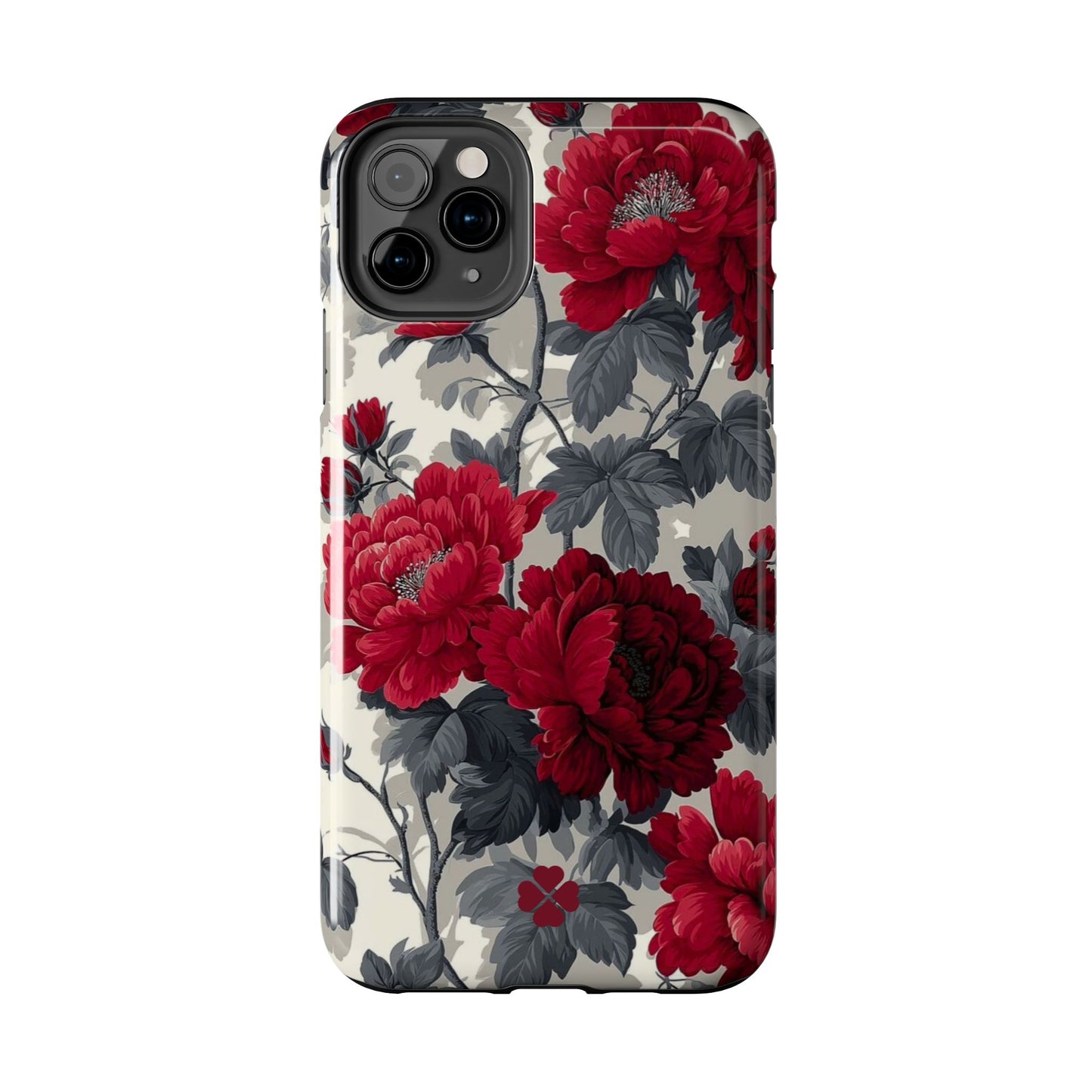Dark Red Florals Phone Case