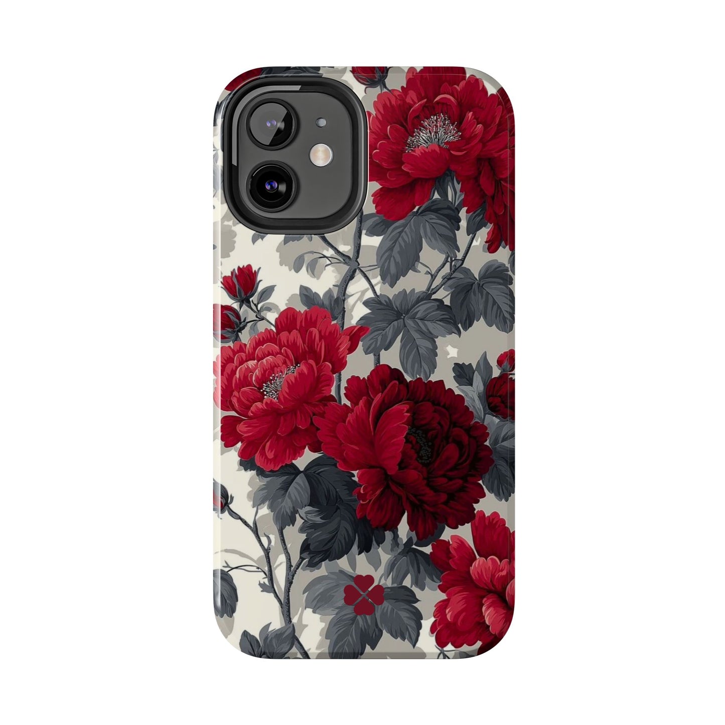 Dark Red Florals Phone Case