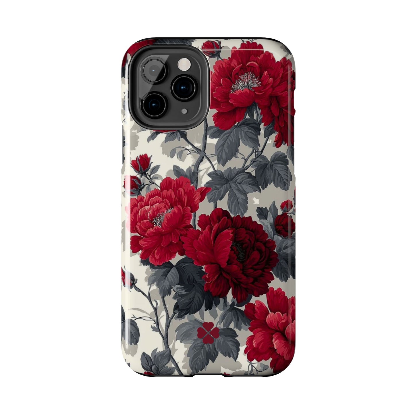 Dark Red Florals Phone Case