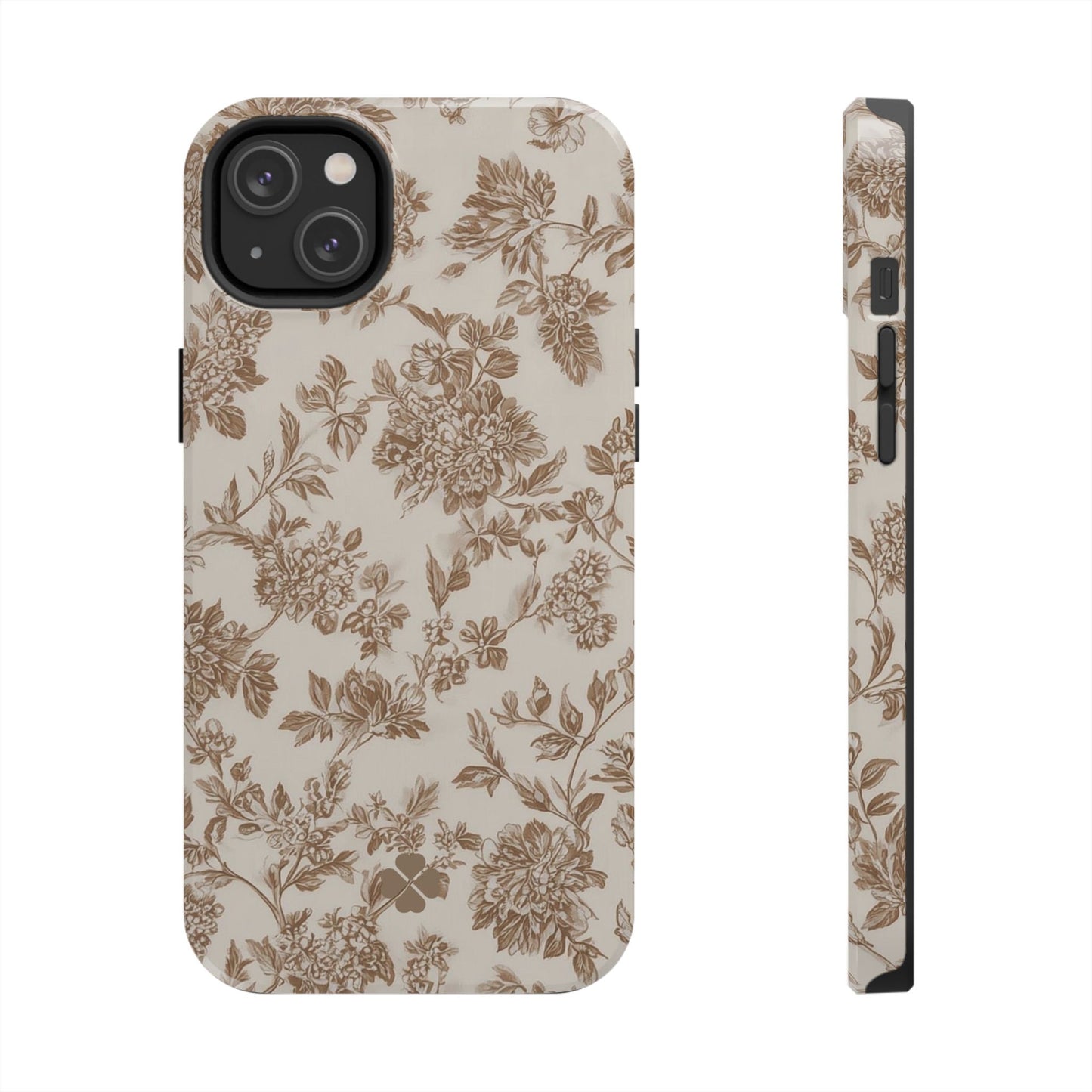 Beige Floral Phone Case