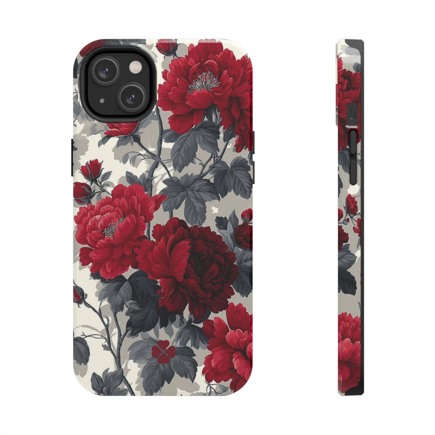 Dark Red Florals Phone Case