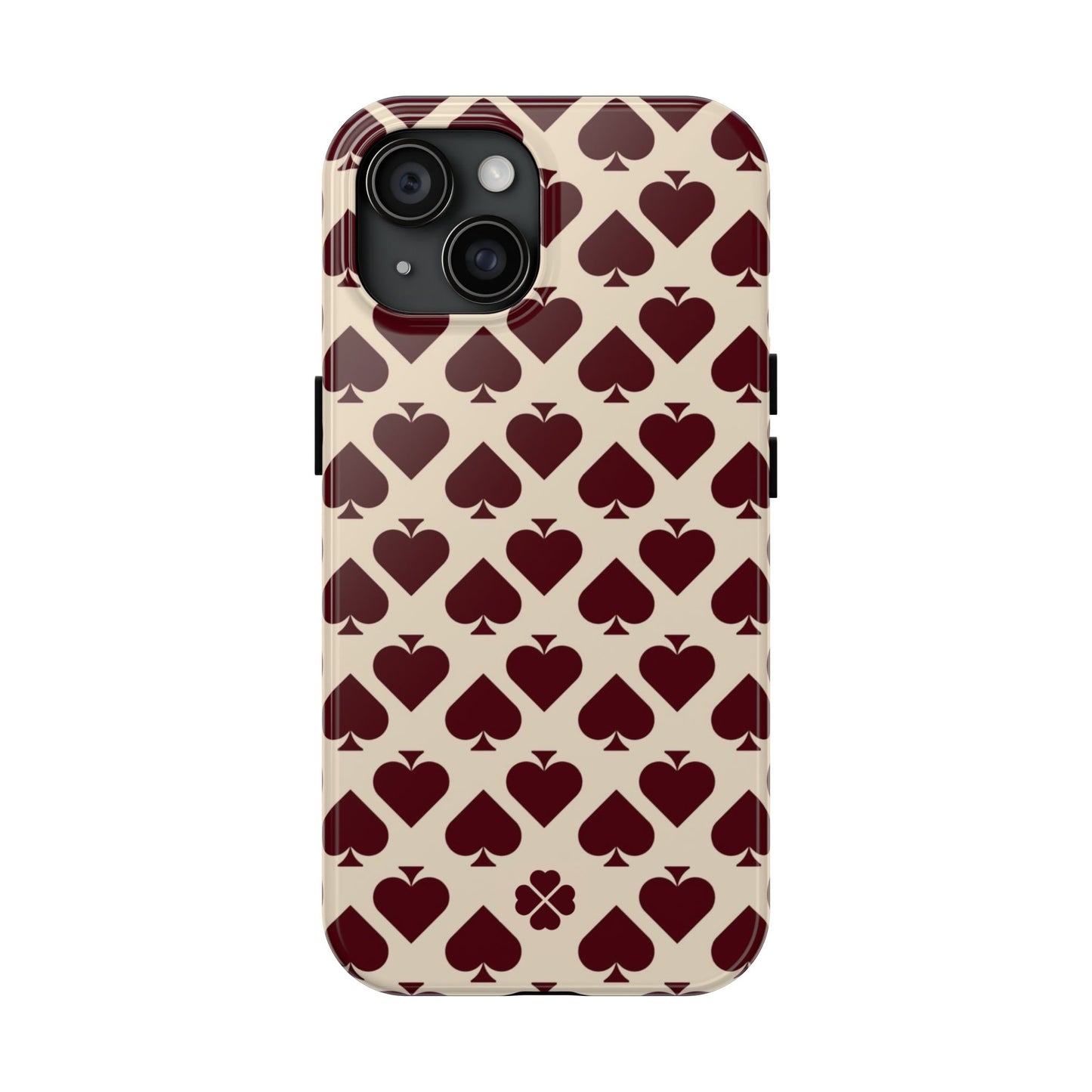 Maroon Spades Phone Case