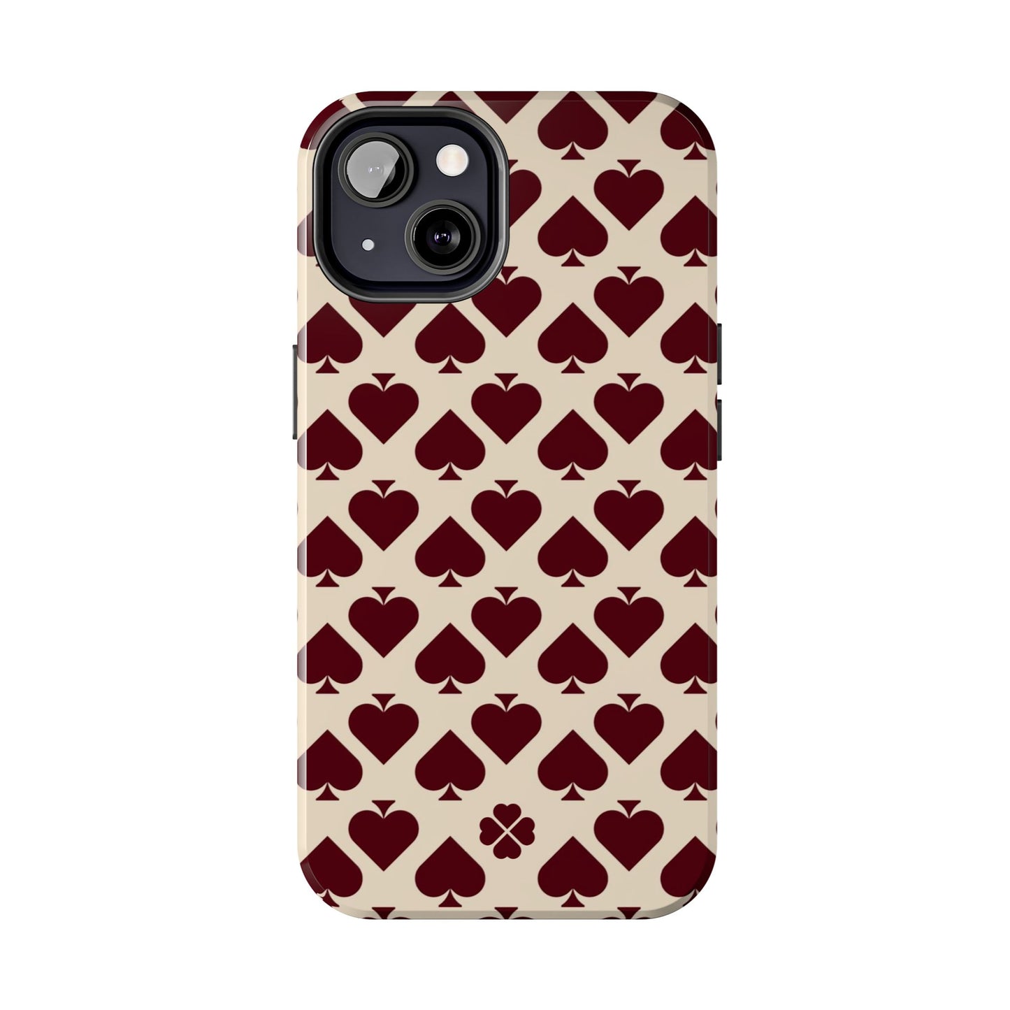 Maroon Spades Phone Case