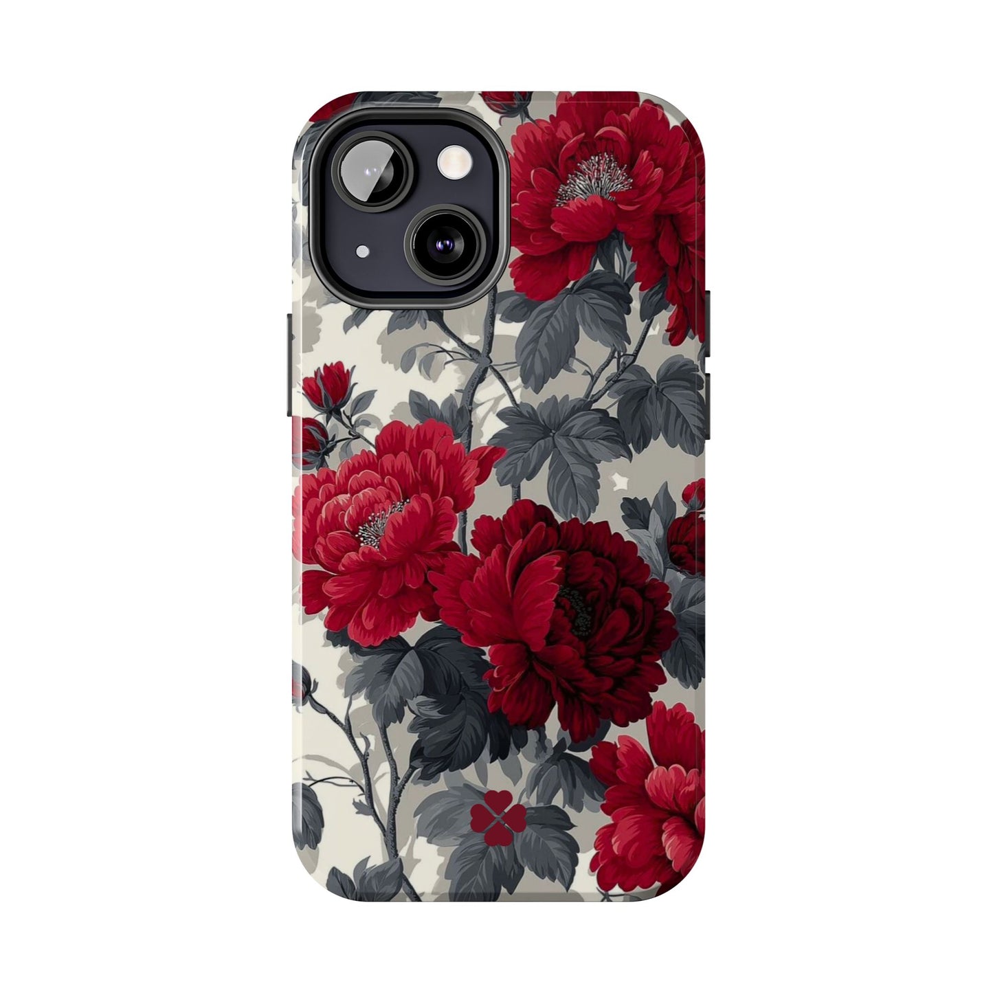 Dark Red Florals Phone Case
