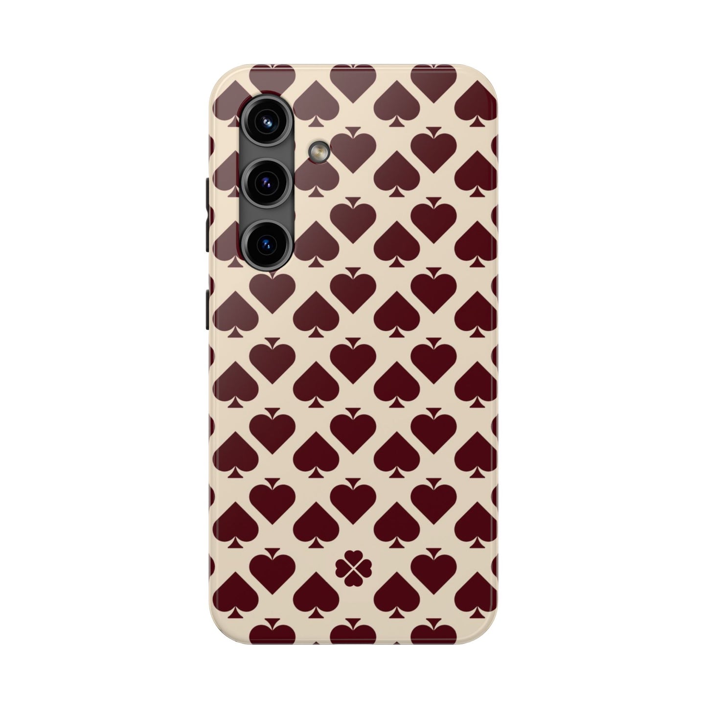 Maroon Spades Phone Case