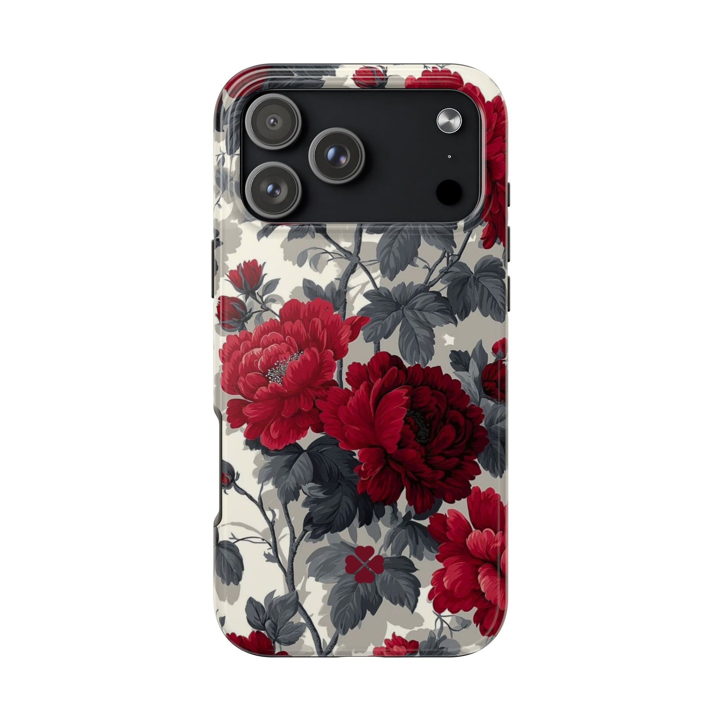 Dark Red Florals Phone Case