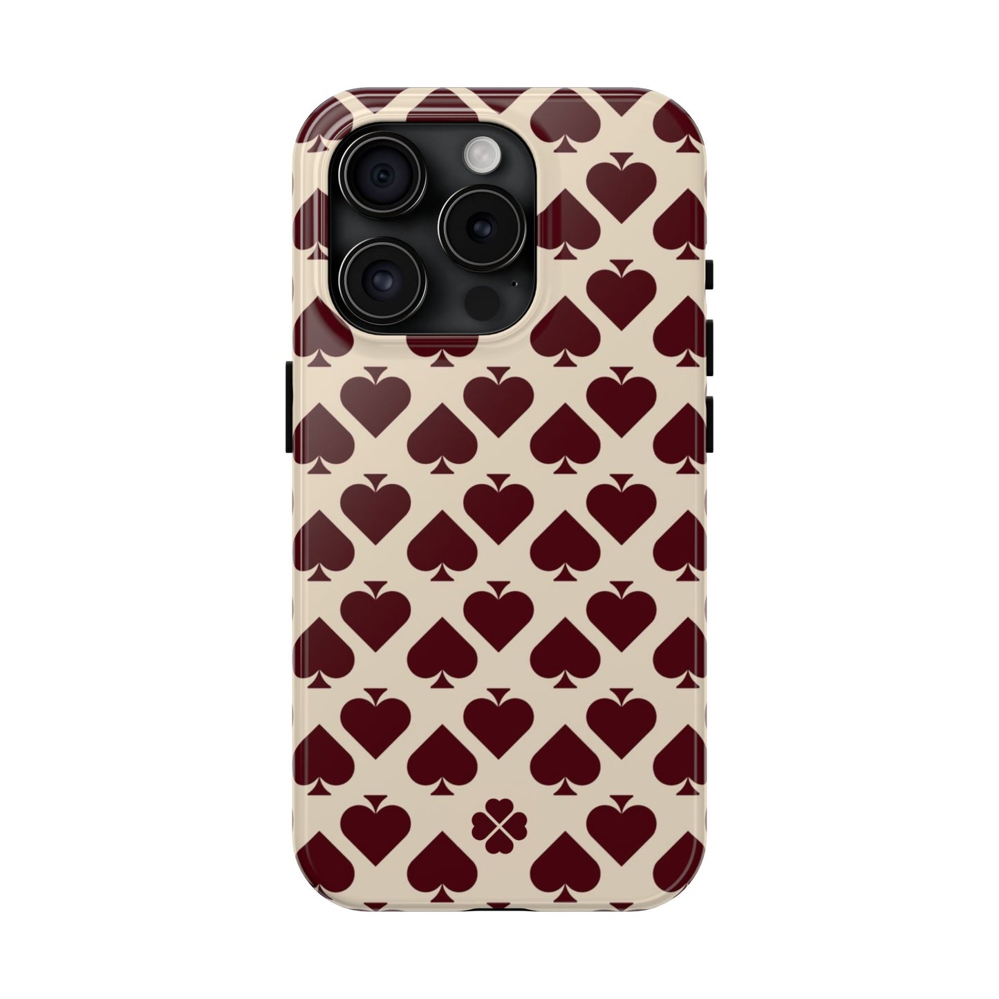 Maroon Spades Phone Case